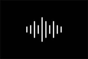 símbolo de icono de volumen de música de onda de sonido para logotipo, aplicaciones, pictograma, sitio web o elemento de diseño gráfico. ilustración vectorial vector