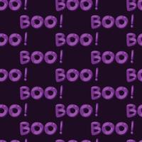 Seamless pattern with bright text boo for Halloween vector