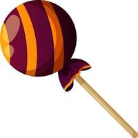 Lollipop for Halloween isolated vector