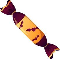 Candy with bats for Halloween isolated vector