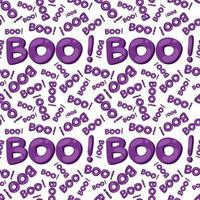 Seamless pattern with bright text boo for Halloween 2 vector