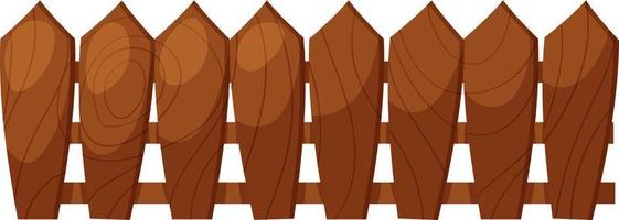 Wooden fence in cartoon style isolated vector