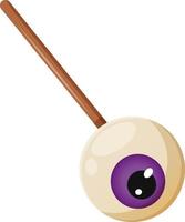 Lollipop in the form of an eye on a stick for Halloween isolated vector