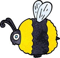 cartoon doodle bee vector