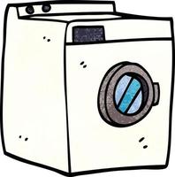 cartoon doodle washing machine vector