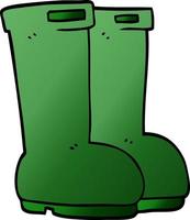 cartoon doodle wellingtons vector