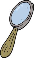 cartoon doodle magnifying glass vector