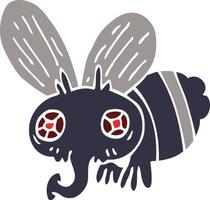 garabato de dibujos animados de una mosca vector