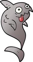 cartoon doodle deadly shark vector