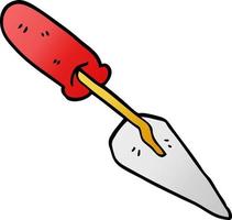 cartoon doodle trowel vector