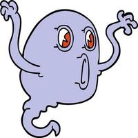 cartoon doodle ghost vector