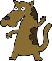 cartoon doodle dog vector