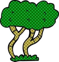 cartoon doodle tree vector