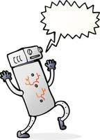 cartoon robot with speech bubble vector