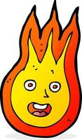 cartoon friendly fireball vector