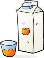 cartoon orange juice vector