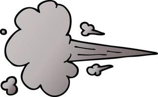 cartoon doodle whooshing cloud vector