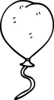 line drawing cartoon balloon vector