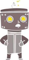 flat color style cartoon robot vector