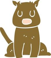 cartoon doodle calm dog vector