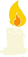 flat color style cartoon candle vector