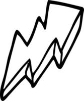 símbolo de rayo de dibujos animados de dibujo lineal vector