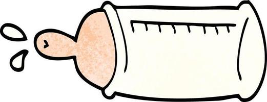 cartoon doodle baby bottle vector