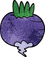 cartoon doodle turnip vector