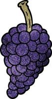 cartoon doodle bunch of grapes vector