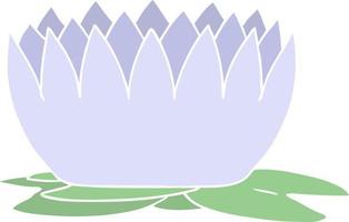 flat color style cartoon waterlily vector