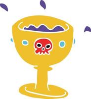 cartoon doodle goblet vector