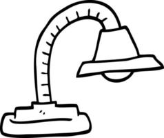 line drawing cartoon adjustable lamp vector