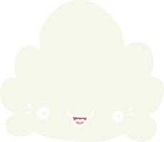 flat color style cartoon cloud vector