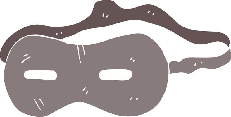 flat color illustration of mask