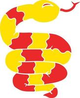 cartoon doodle snake vector