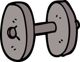 cartoon doodle gym weights vector