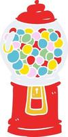 flat color style cartoon gumball machine vector