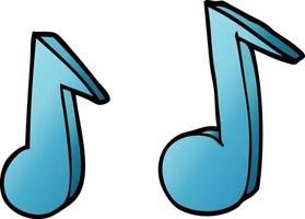 cartoon doodle musical notes vector