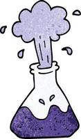 cartoon doodle exploding chemical set vector