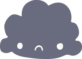 flat color style cartoon cloud vector