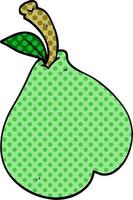 cartoon doodle healthy pear vector