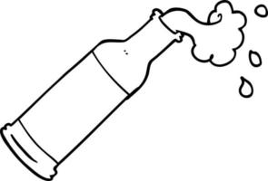 botella de espuma de dibujos animados de dibujo lineal vector