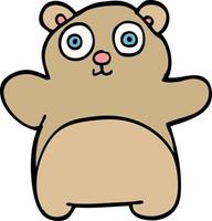 cartoon doodle teddy bear vector