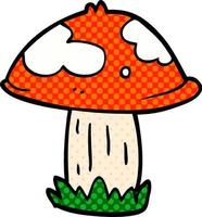 cartoon doodle poisonous toadstool vector