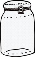 cartoon doodle glass jar vector