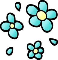 dibujos animados doodle flores decorativas vector