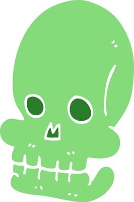 cartoon doodle spooky skull