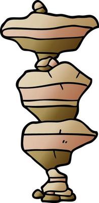 cartoon doodle of stacked stones