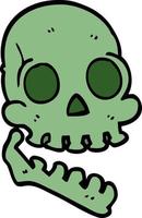 cartoon doodle happy skull vector