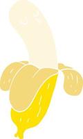 flat color style cartoon banana vector